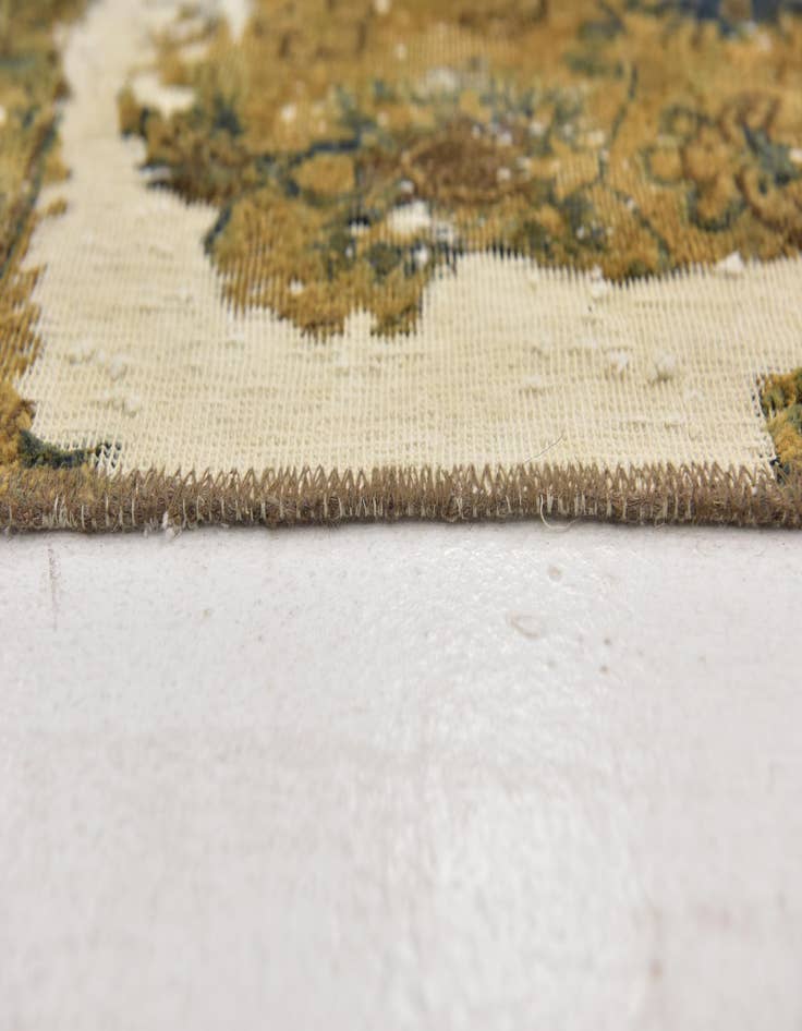 Detail image of  6' 6 x 7' 8  Hand Knotted Ultra Vintage Persian Wool Square Rug