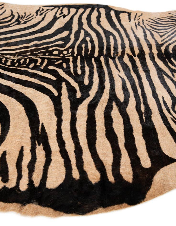 Detail image of  6' 2 x 6' 10 Cowhide Leather Freeform Rug