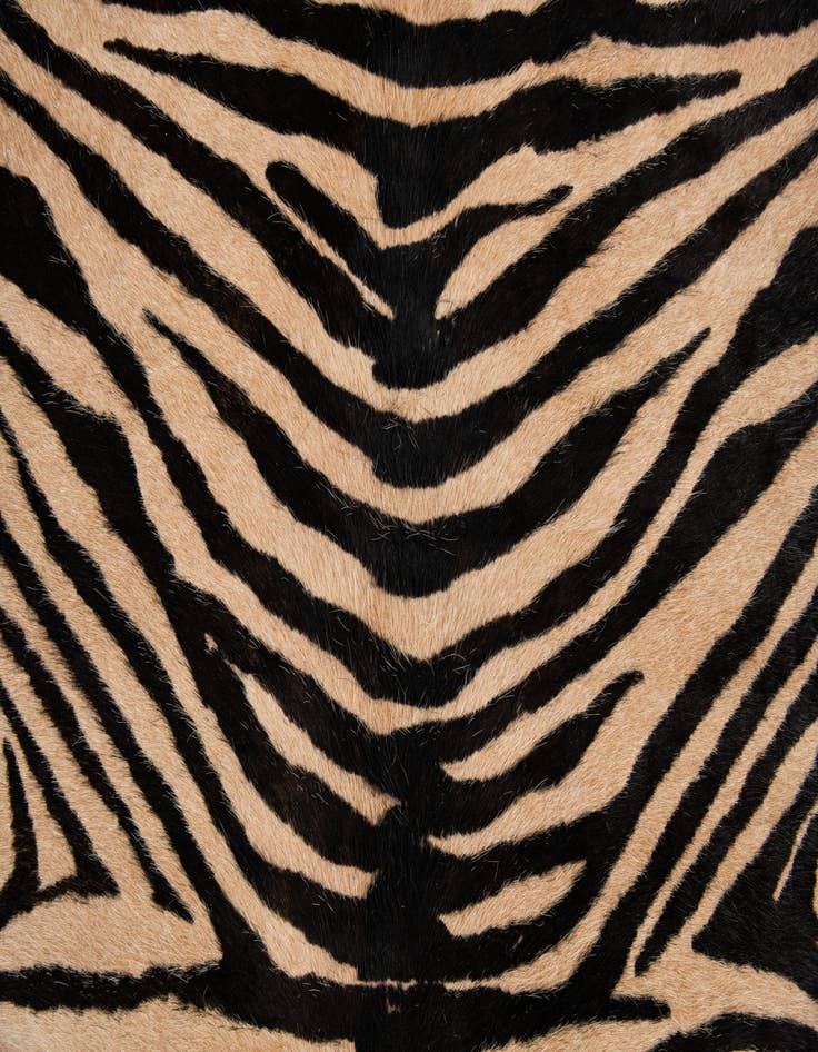 Detail image of  6' 2 x 6' 10 Cowhide Leather Freeform Rug