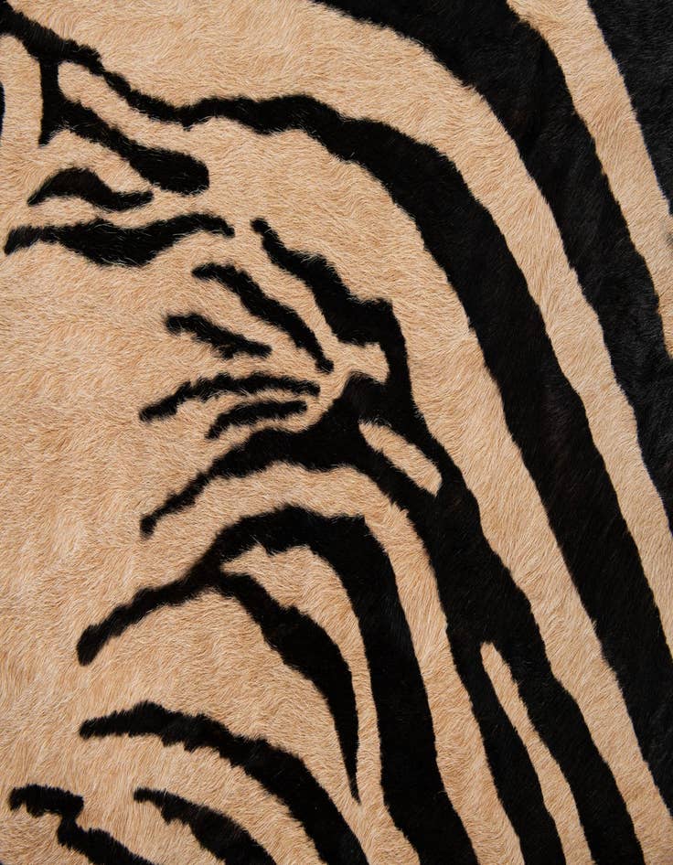Detail image of  6' 2 x 6' 10 Cowhide Leather Freeform Rug