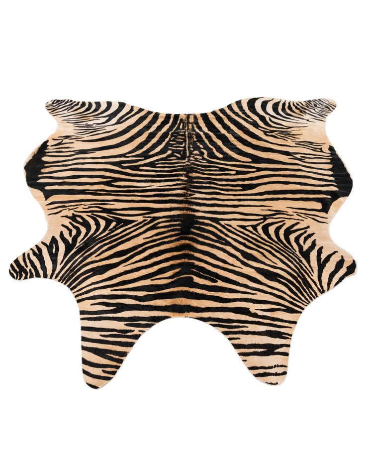 Detail image of  6' 4 x 6' 5 Cowhide Leather Freeform Rug