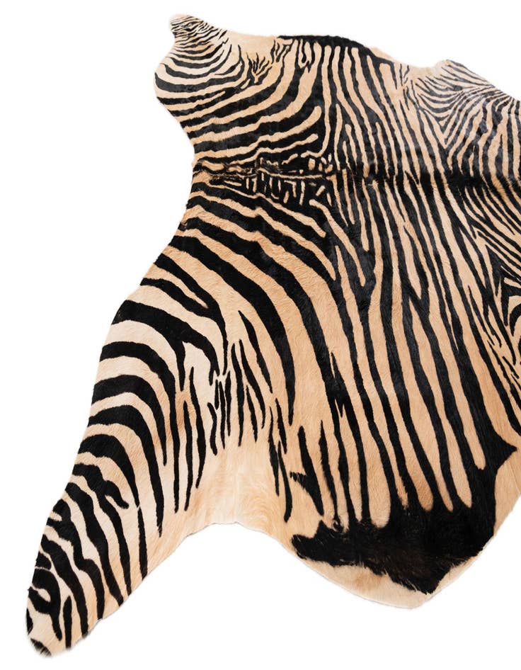 Detail image of  6' 4 x 6' 5 Cowhide Leather Freeform Rug