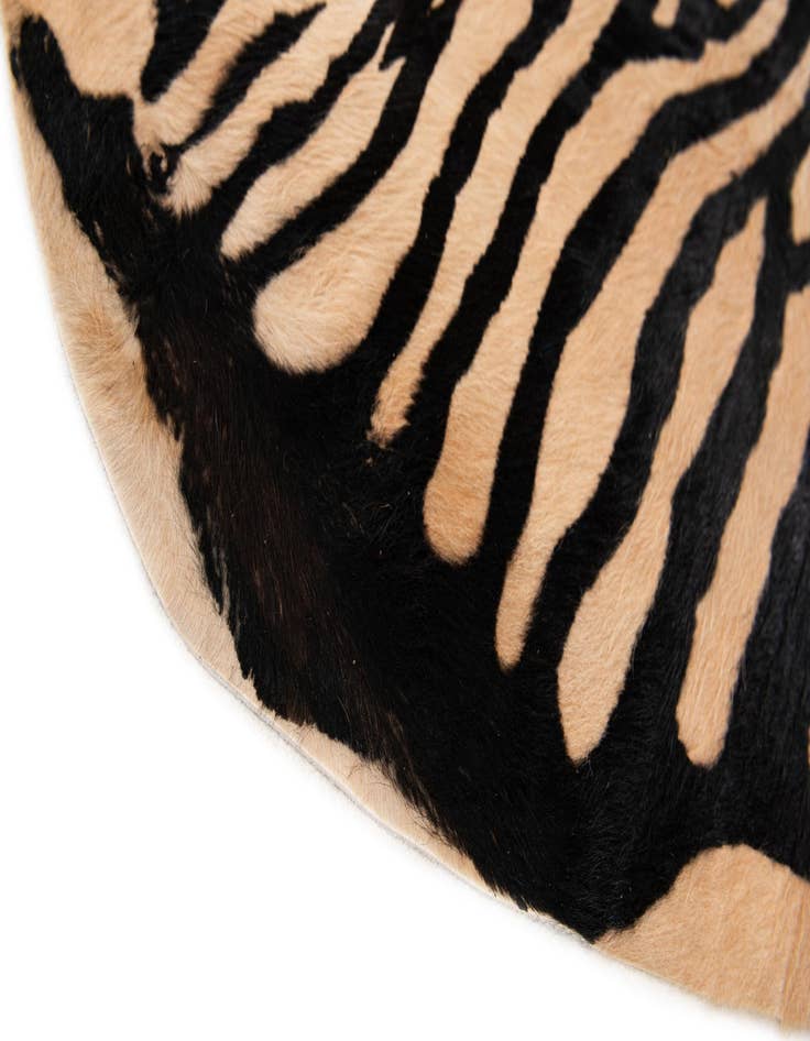 Detail image of  6' 4 x 6' 5 Cowhide Leather Freeform Rug