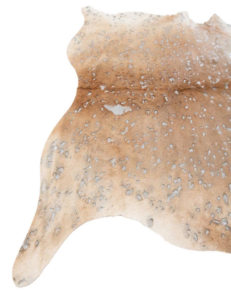 Detail image of  6' 6 x 7' Cowhide Leather Freeform Rug