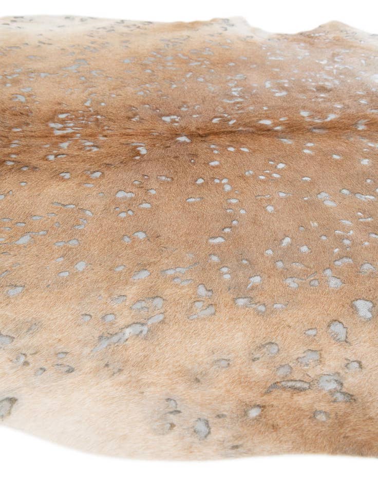 Detail image of  6' 6 x 7' Cowhide Leather Freeform Rug