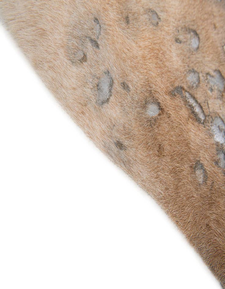 Detail image of  6' 6 x 7' Cowhide Leather Freeform Rug