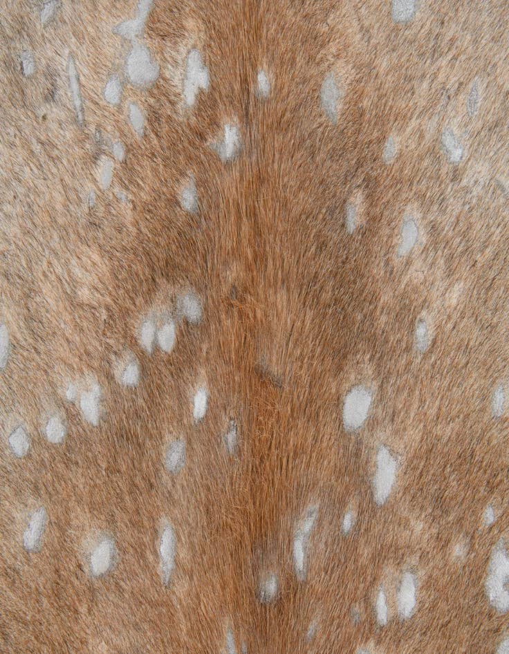 Detail image of  6' 6 x 7' Cowhide Leather Freeform Rug