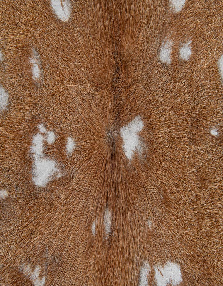 Detail image of  6' 6 x 7' Cowhide Leather Freeform Rug