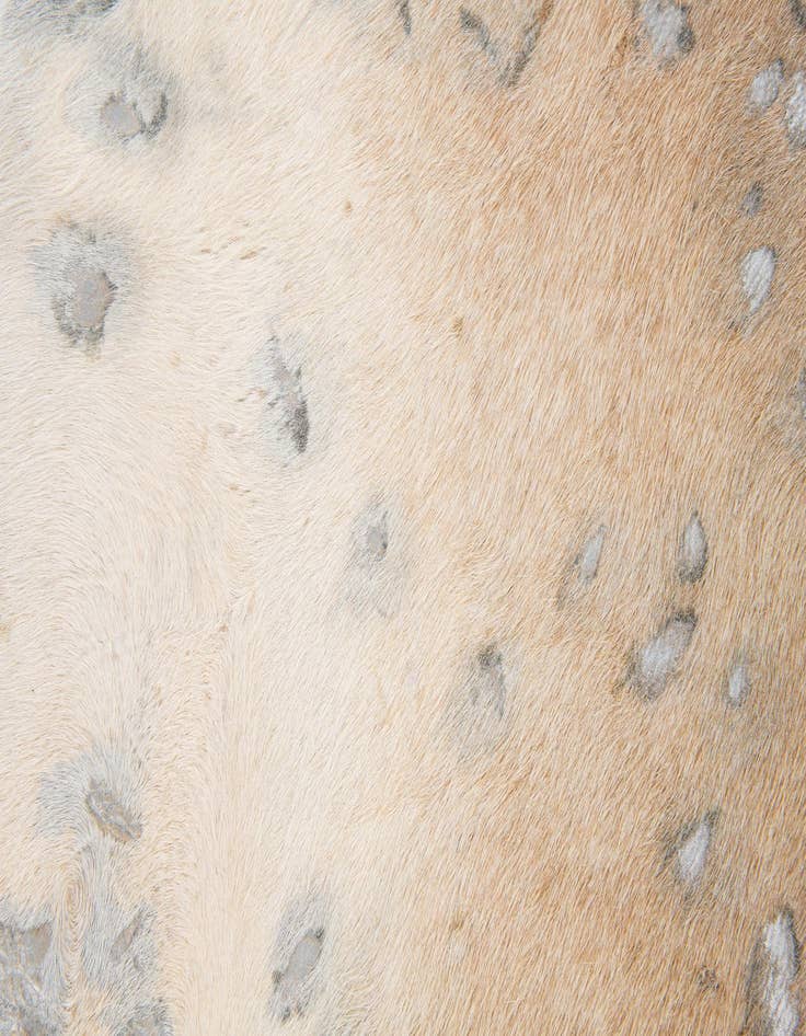 Detail image of  6' 6 x 7' Cowhide Leather Freeform Rug