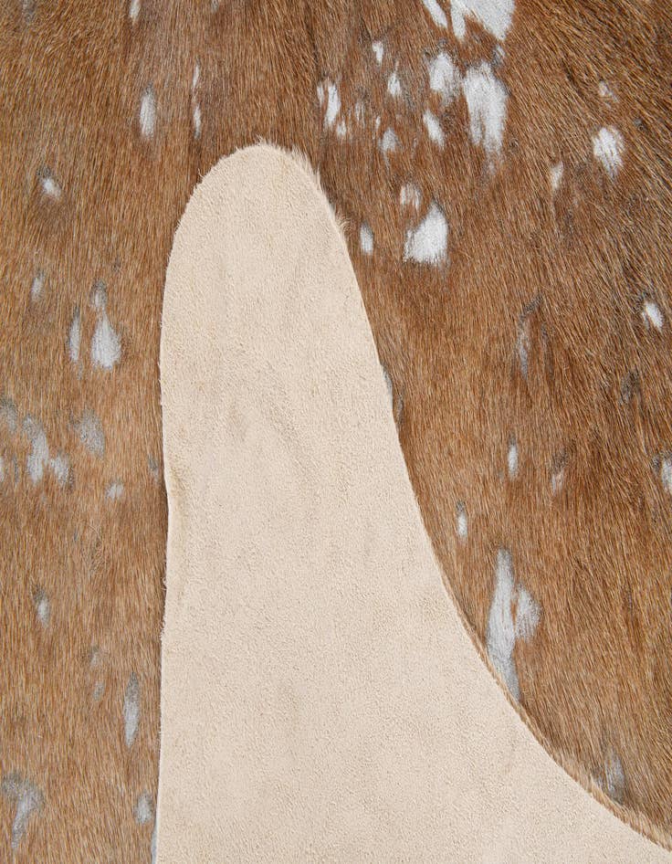 Detail image of  6' 6 x 7' Cowhide Leather Freeform Rug