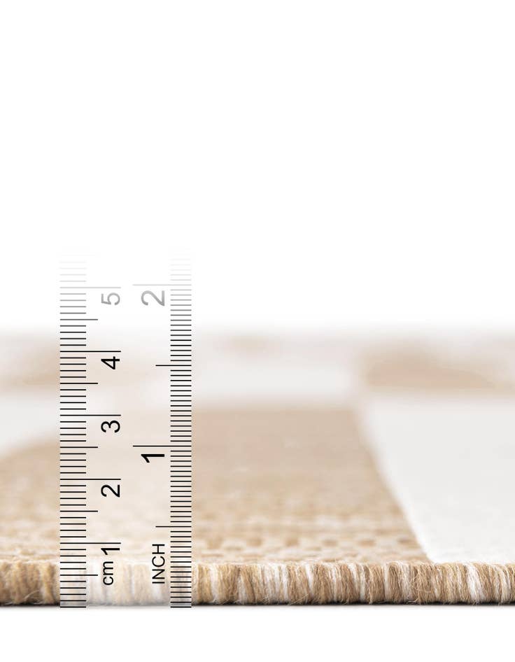 Detail image of  2' 7 x 4'  Washable Ribbon Indoor / Outdoor Hearth Rug