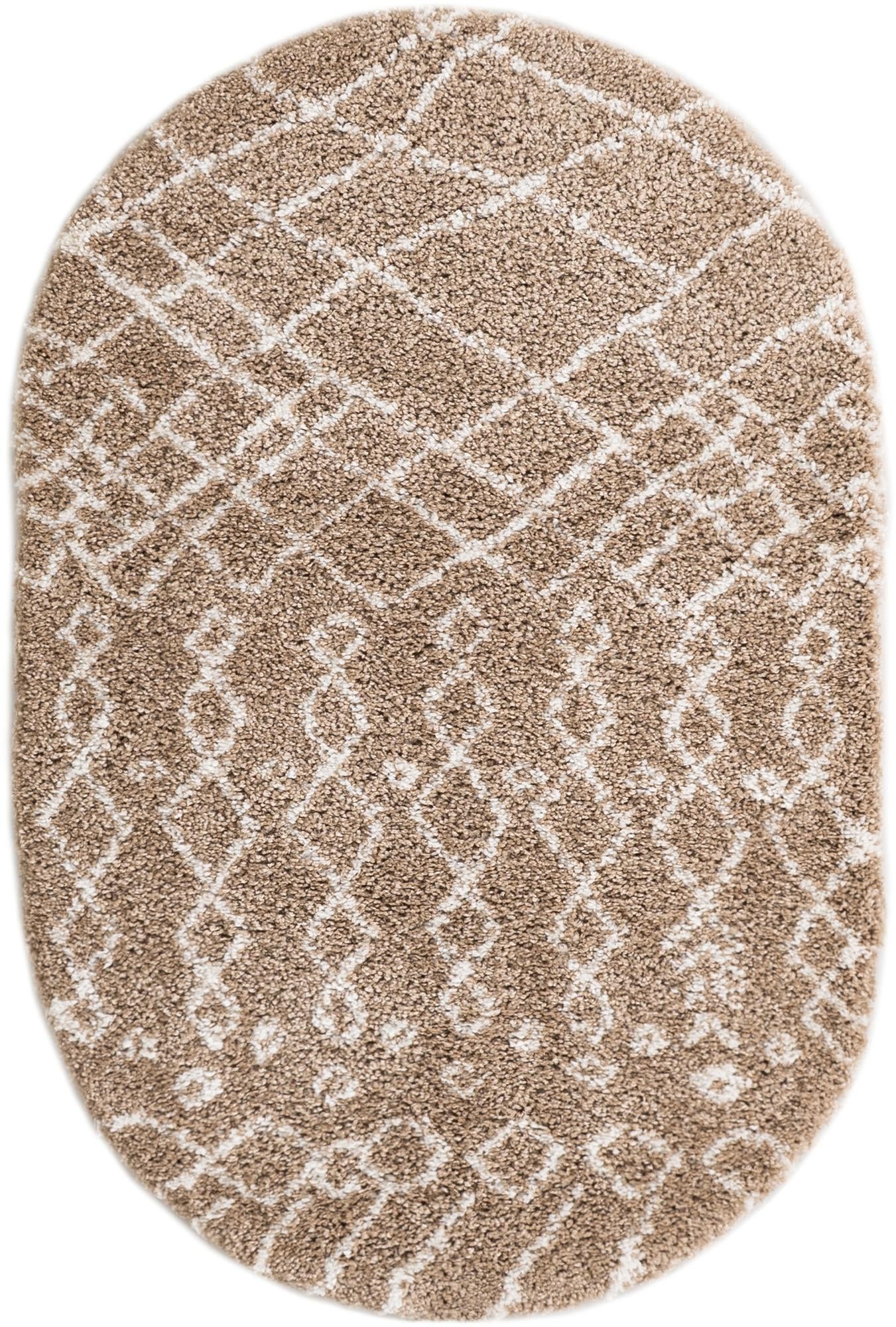  4' x 6' Moroccan Shag Oval Rug