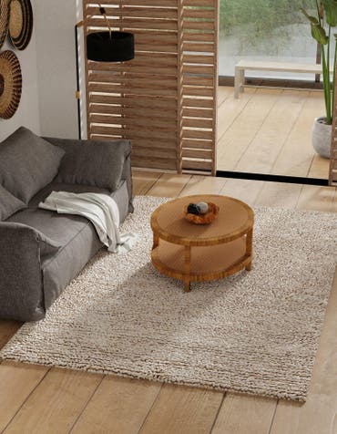  2' x 3' 1  Hand Woven Haka Deluxe Shag Rug