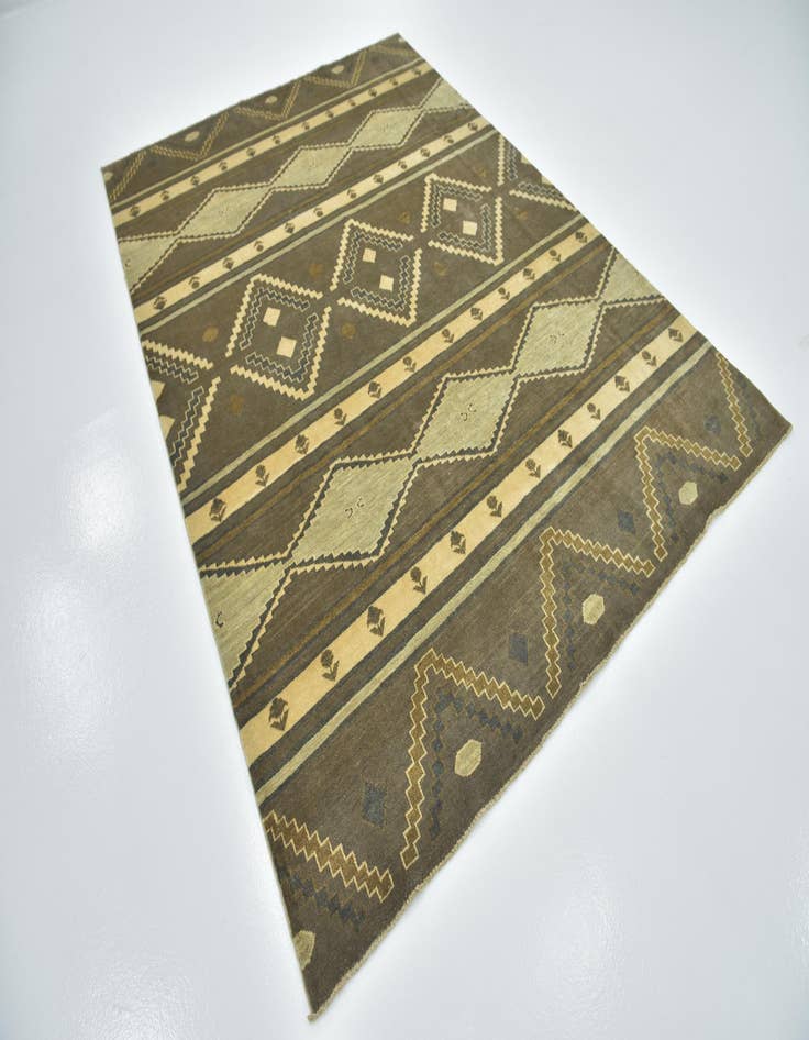 Detail image of  6' 9 x 9' 6  Hand Knotted Ikat Rug