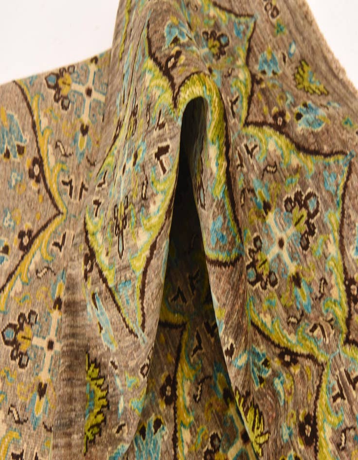 Detail image of  8' 3 x 9' 8  Hand Knotted Ikat Rug