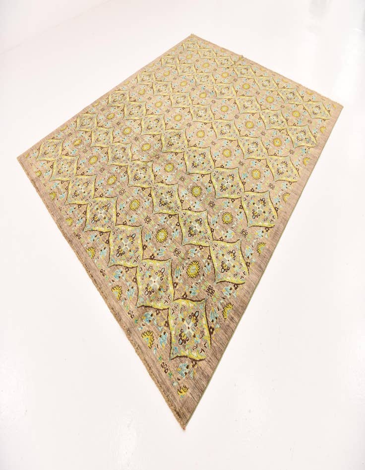 Detail image of  8' 3 x 9' 8  Hand Knotted Ikat Rug