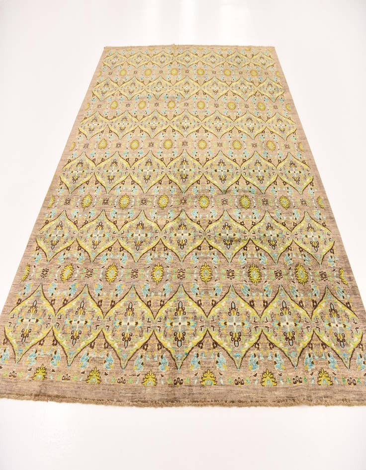 Detail image of  8' 3 x 9' 8  Hand Knotted Ikat Rug