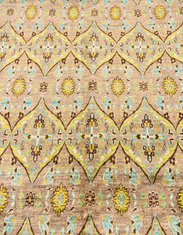 Detail image of  8' 3 x 9' 8  Hand Knotted Ikat Rug