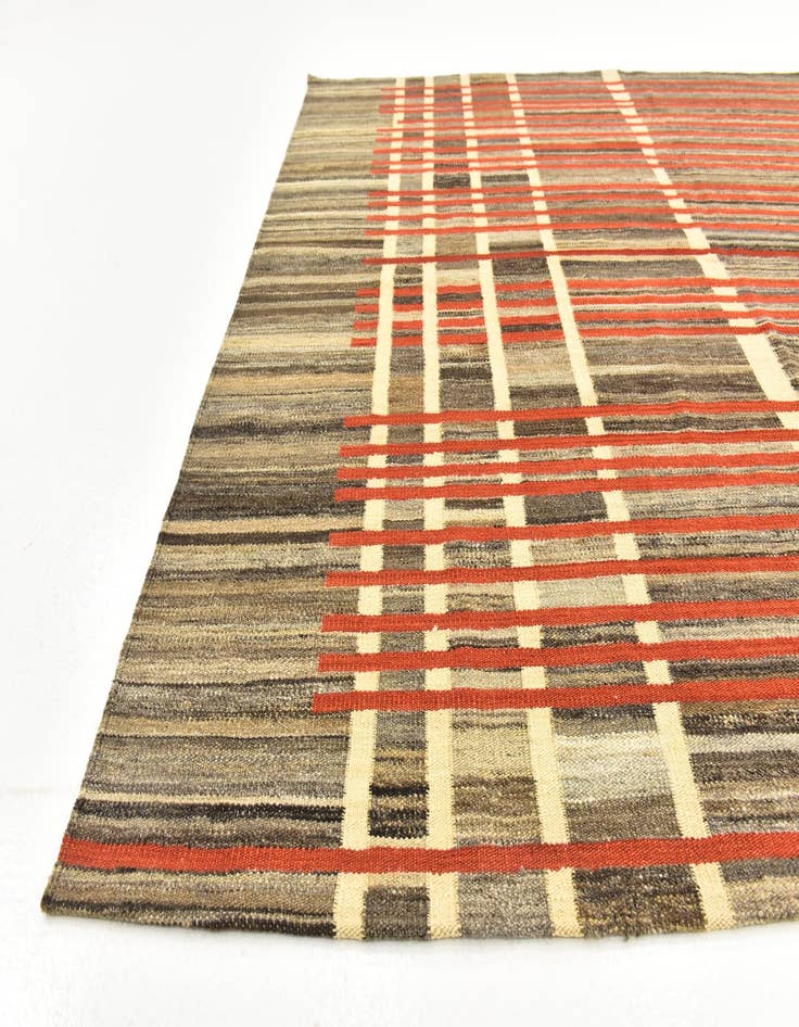 Detail image of  6' x 7' 10  Hand Woven Kilim Modern Wool Rug