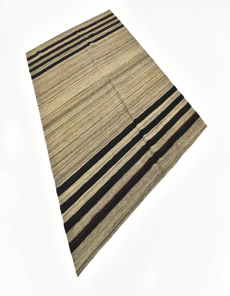 Detail image of  5' 8 x 7' 8  Hand Woven Kilim Modern Wool Rug