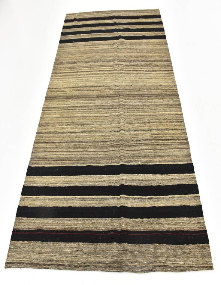 Detail image of  5' 8 x 7' 8  Hand Woven Kilim Modern Wool Rug