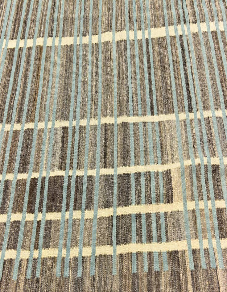 Detail image of  5' 9 x 8' 3  Hand Woven Kilim Modern Wool Rug