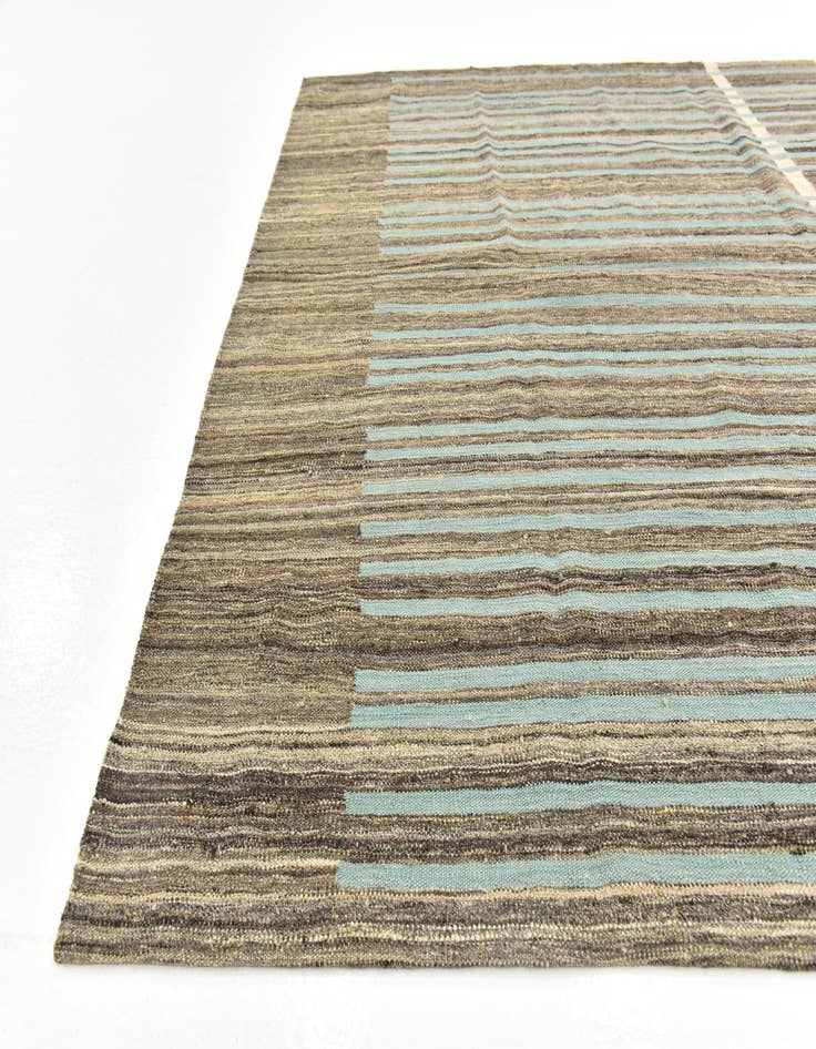 Detail image of  5' 9 x 8' 3  Hand Woven Kilim Modern Wool Rug