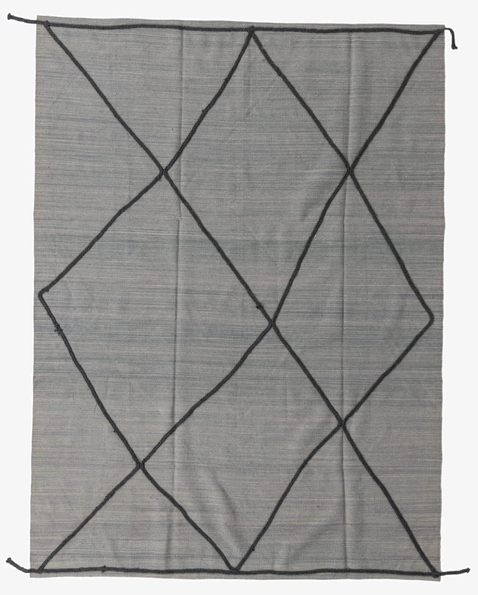  6' 9 x 9' 4  Hand Knotted Moroccan Wool Rug