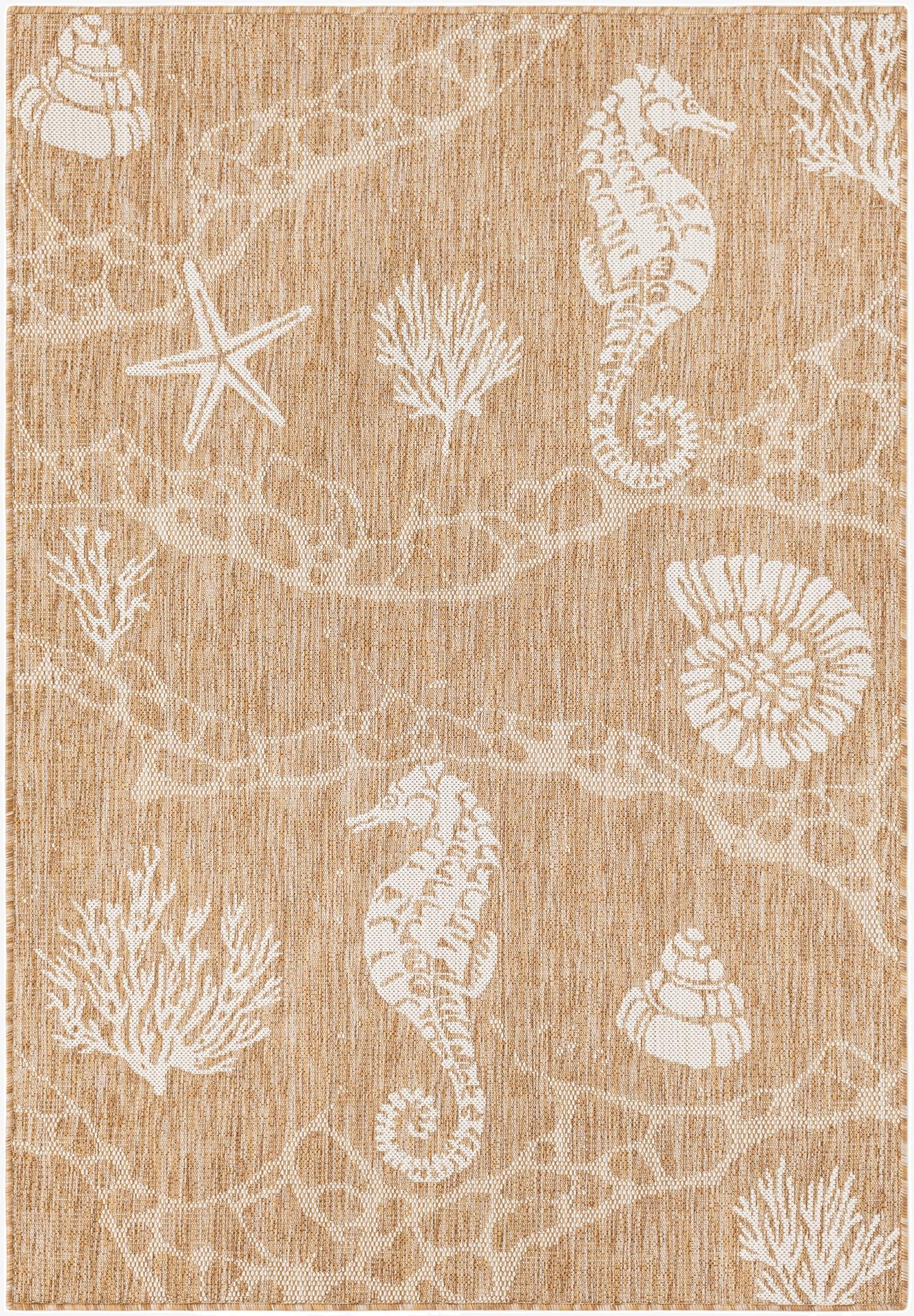  4' x 6'  Washable Coastal Indoor / Outdoor Rug