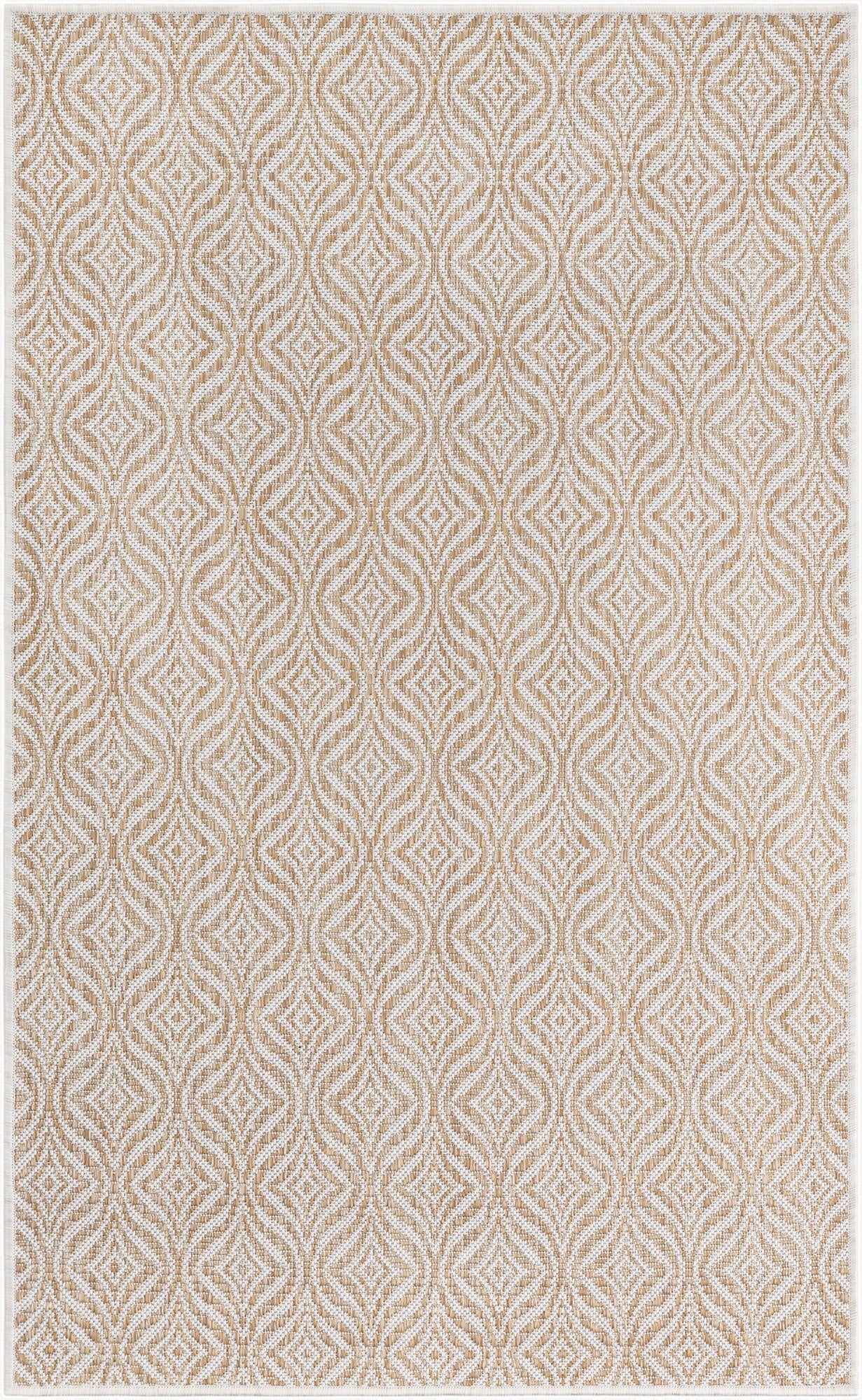  3' x 5' 3  Washable Lattice Indoor / Outdoor Rug