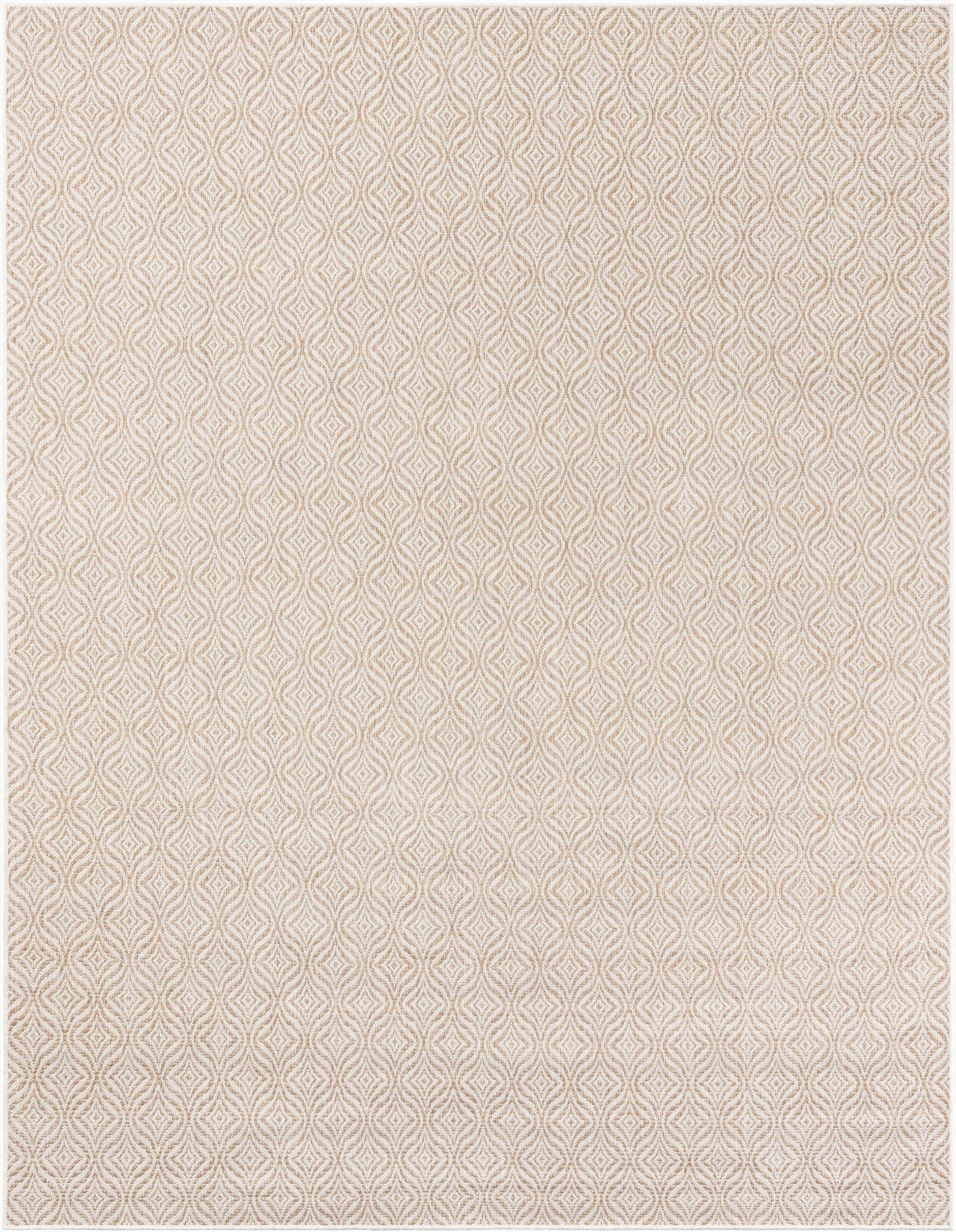  7' 10 x 10'  Washable Lattice Indoor / Outdoor Rug