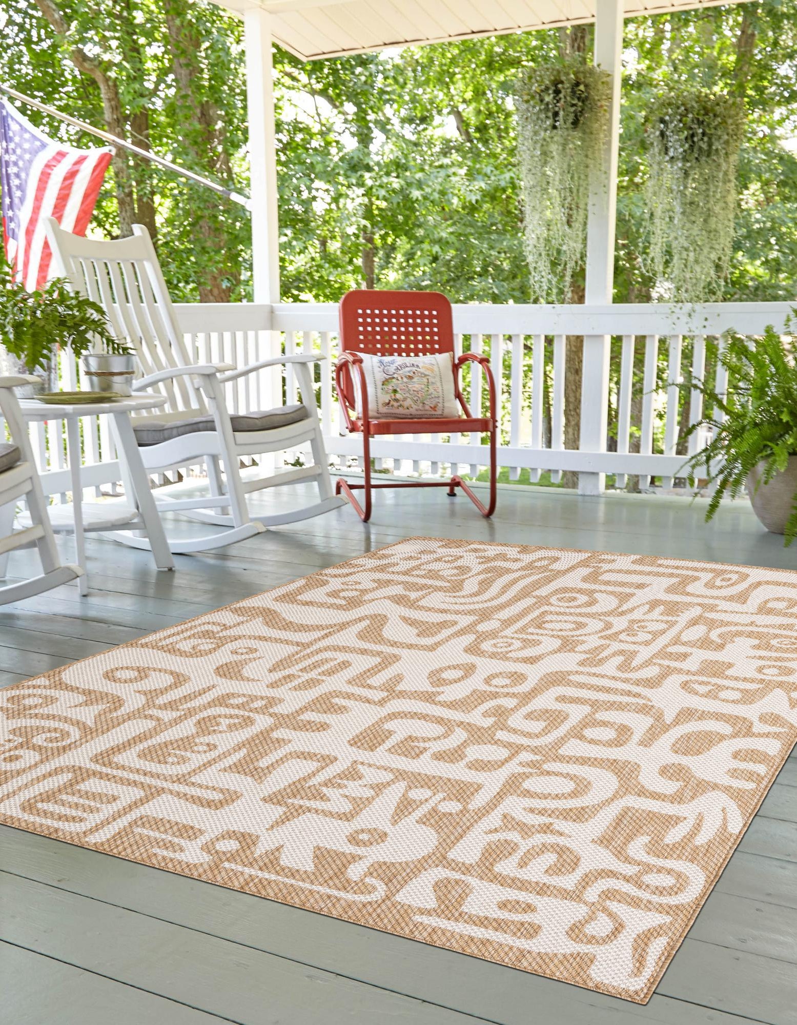 Taupe 9' x 12' Modern Indoor / Outdoor Rug | Rugs.com