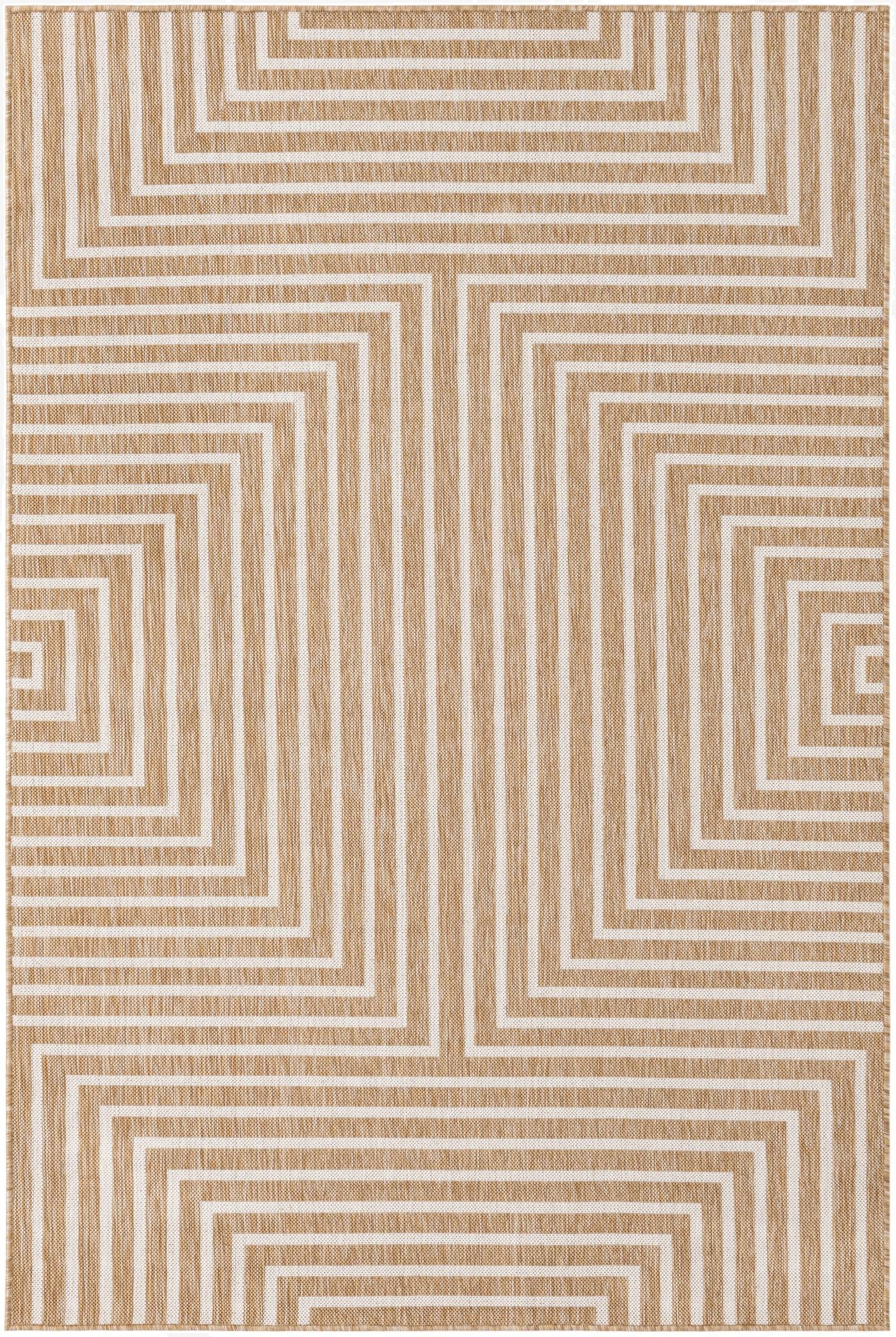  5' 3 x 8'  Washable Modern Indoor / Outdoor Rug