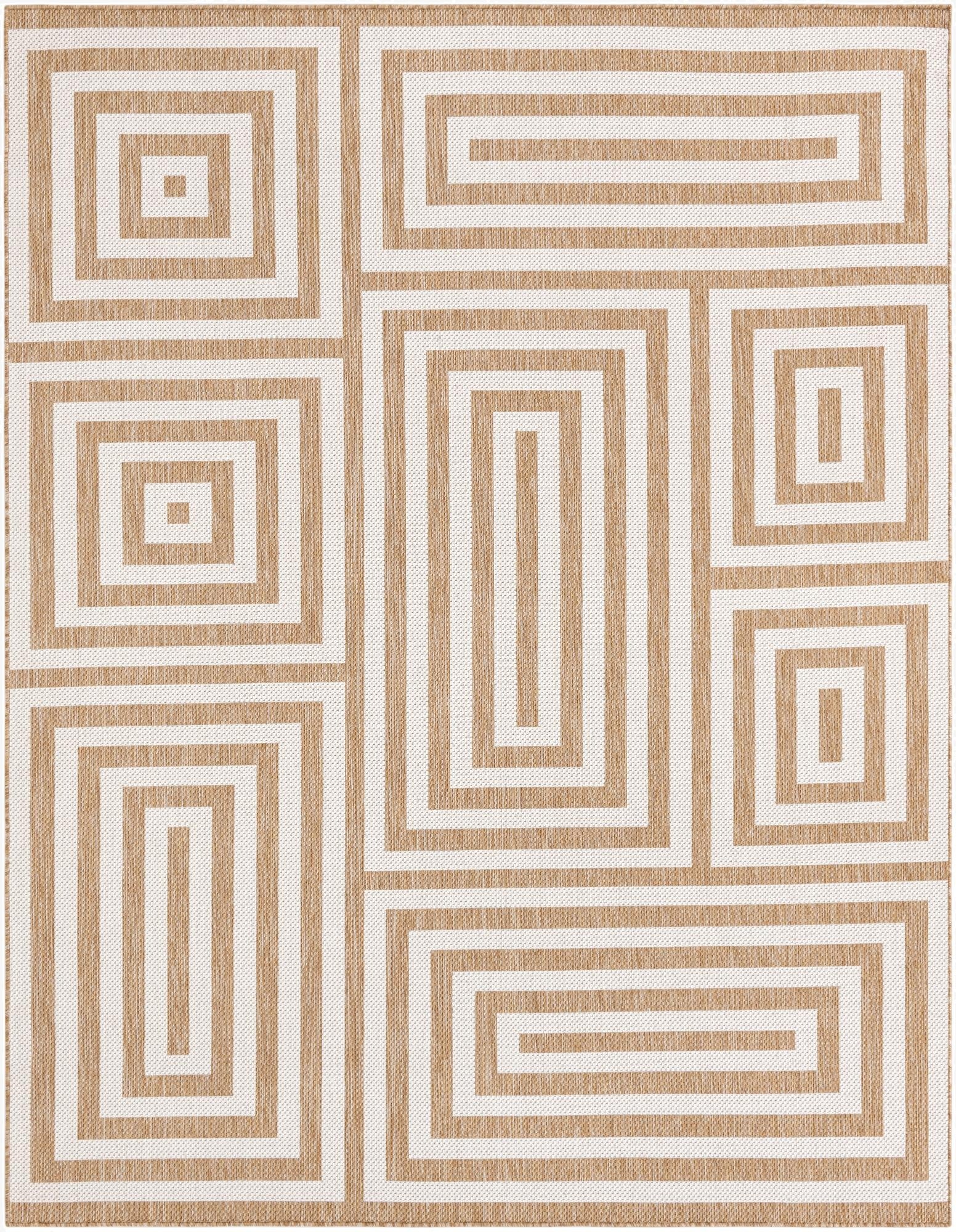  7' 10 x 10'  Washable Modern Indoor / Outdoor Rug