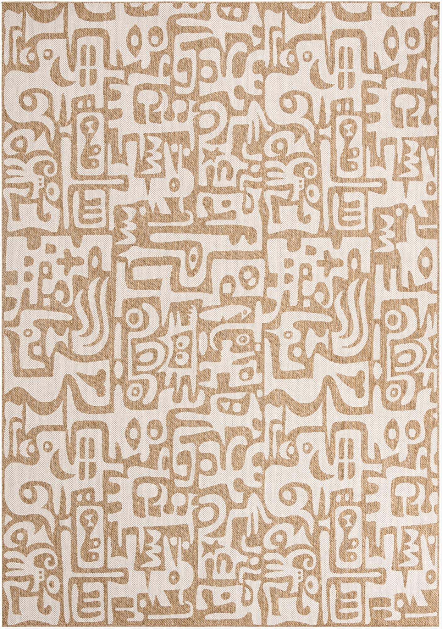  10' x 14'  Washable Modern Indoor / Outdoor Rug