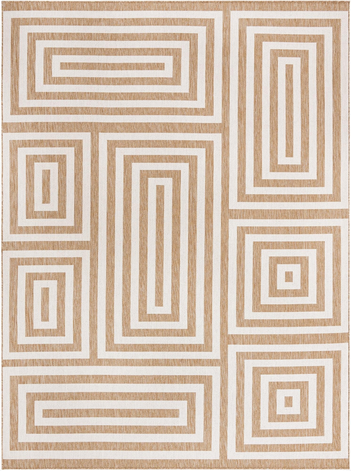  9' x 12'  Washable Modern Indoor / Outdoor Rug