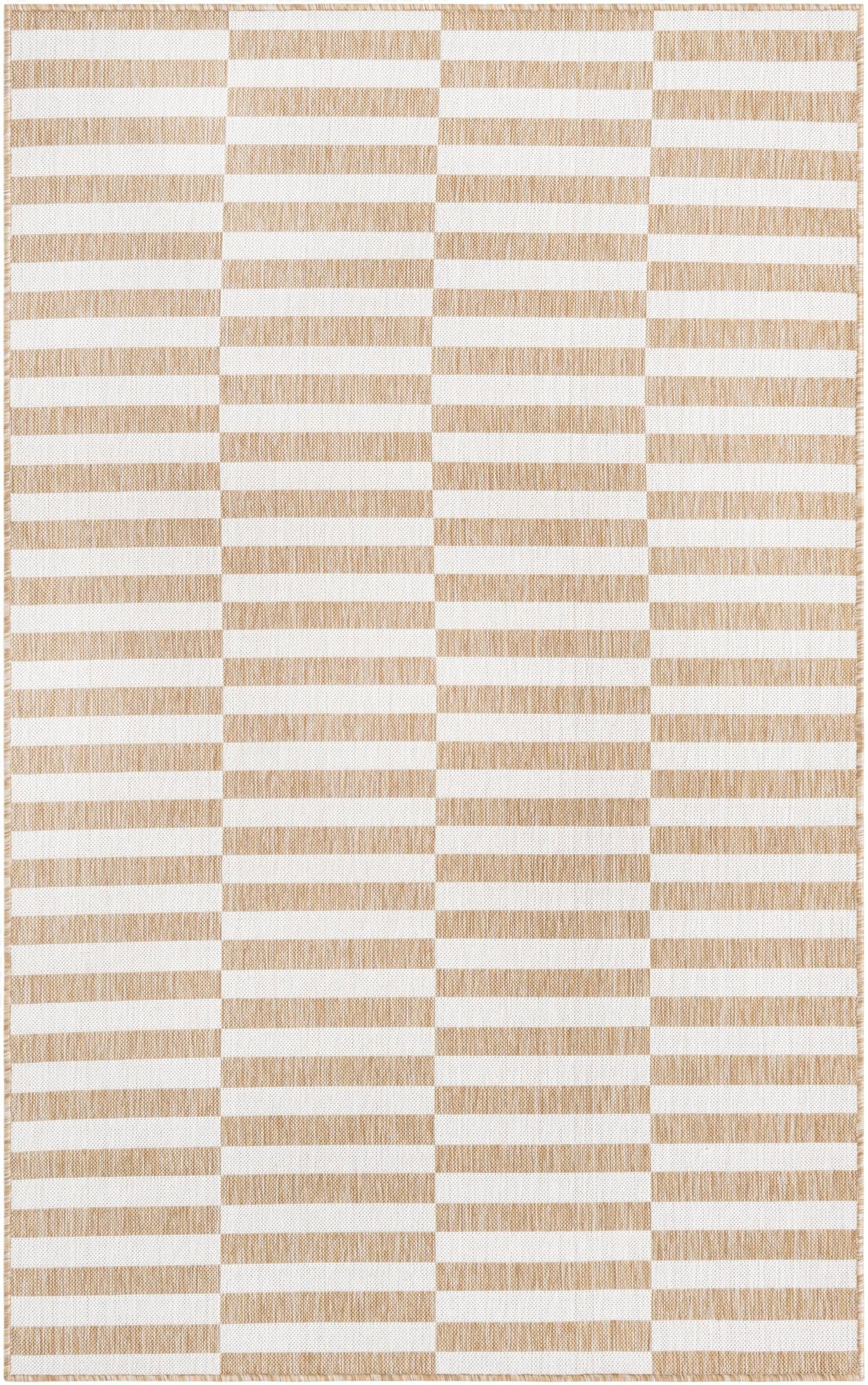  5' 3 x 8'  Washable Ribbon Indoor / Outdoor Rug