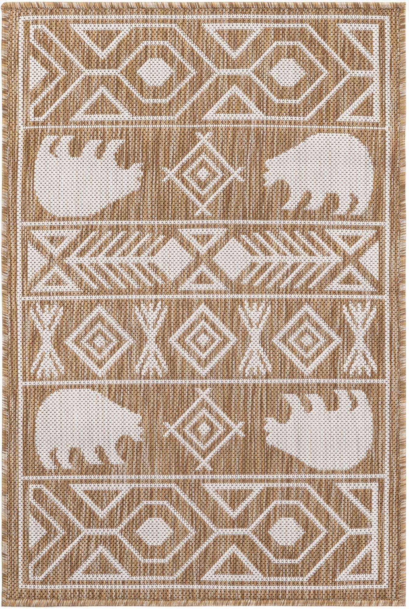  2' x 3'  Washable Southwestern Indoor / Outdoor Rug