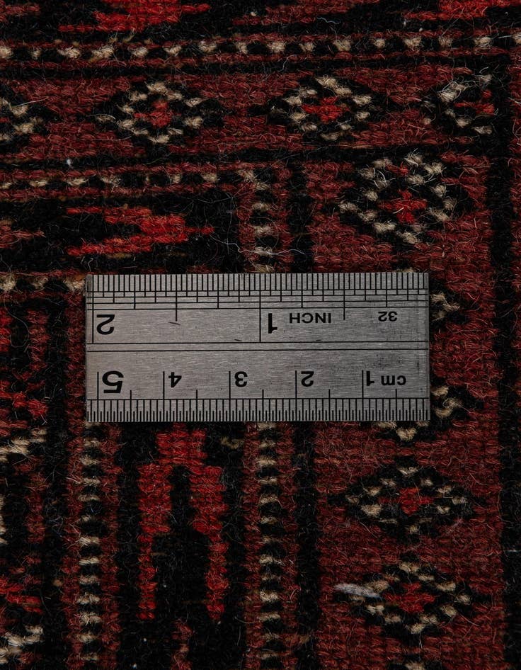 Detail image of  5' 3 x 7' 11  Hand Knotted Torkaman Persian Wool Rug