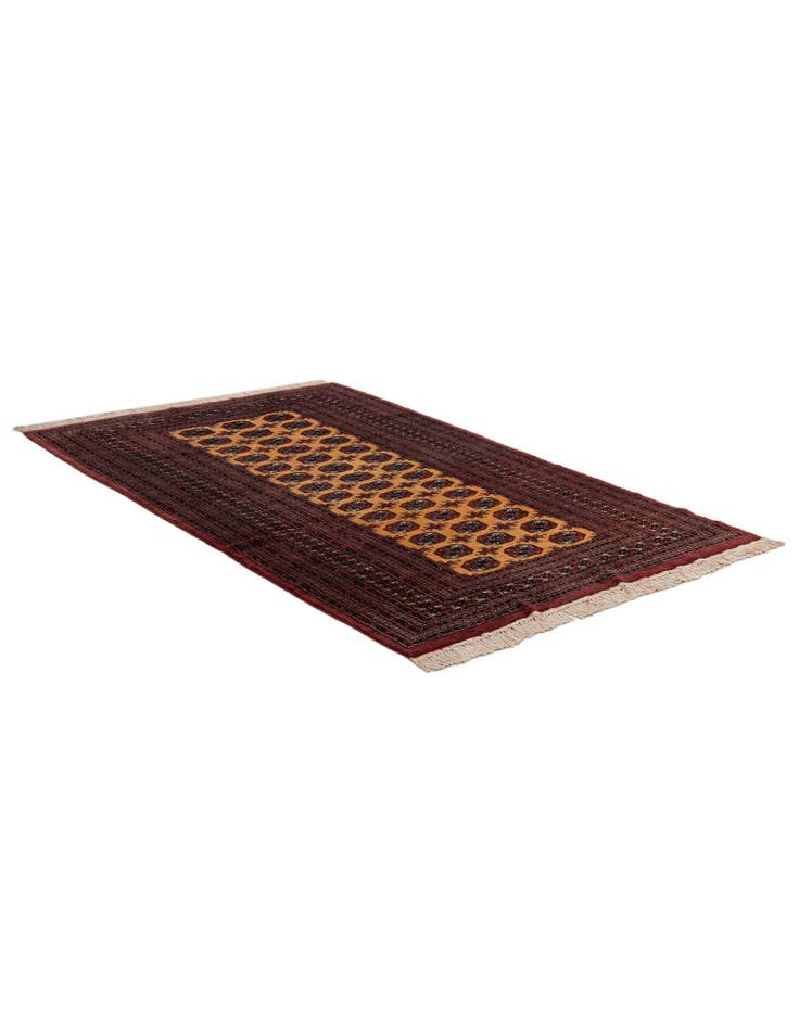 Detail image of  5' 3 x 7' 11  Hand Knotted Torkaman Persian Wool Rug