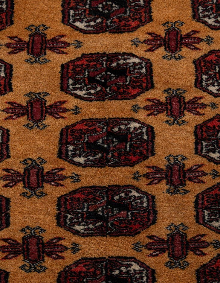 Detail image of  5' 3 x 7' 11  Hand Knotted Torkaman Persian Wool Rug