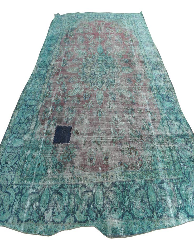 Detail image of  9' 6 x 13'  Hand Knotted Ultra Vintage Persian Rug