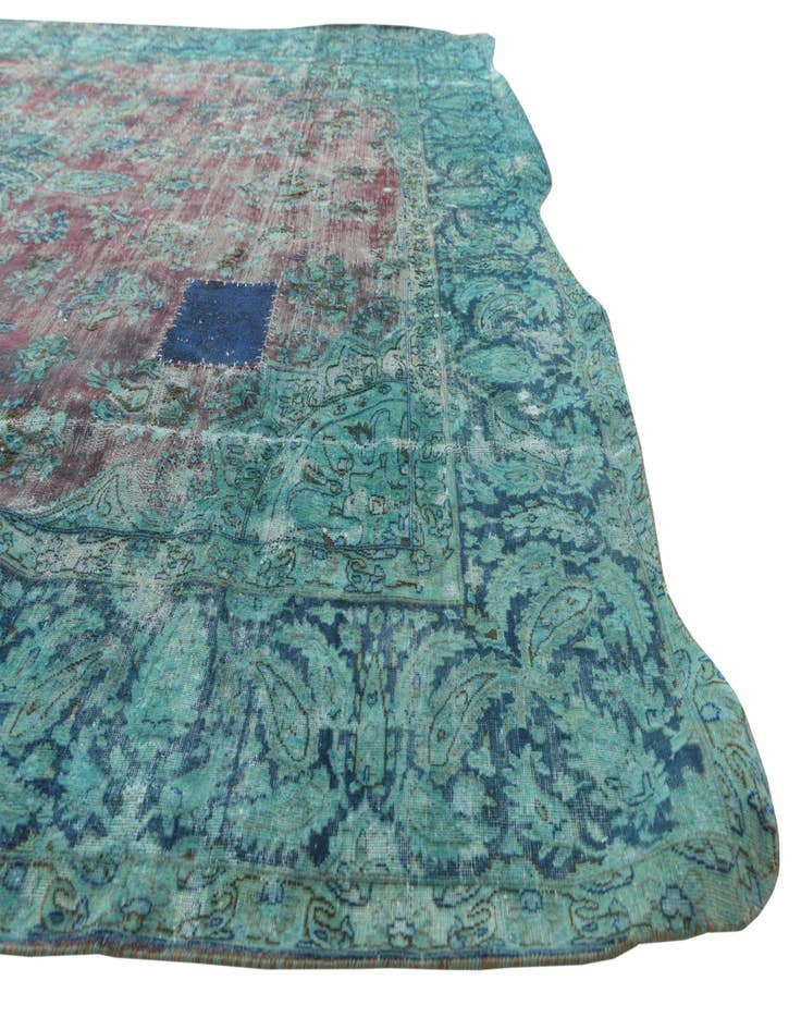 Detail image of  9' 6 x 13'  Hand Knotted Ultra Vintage Persian Rug