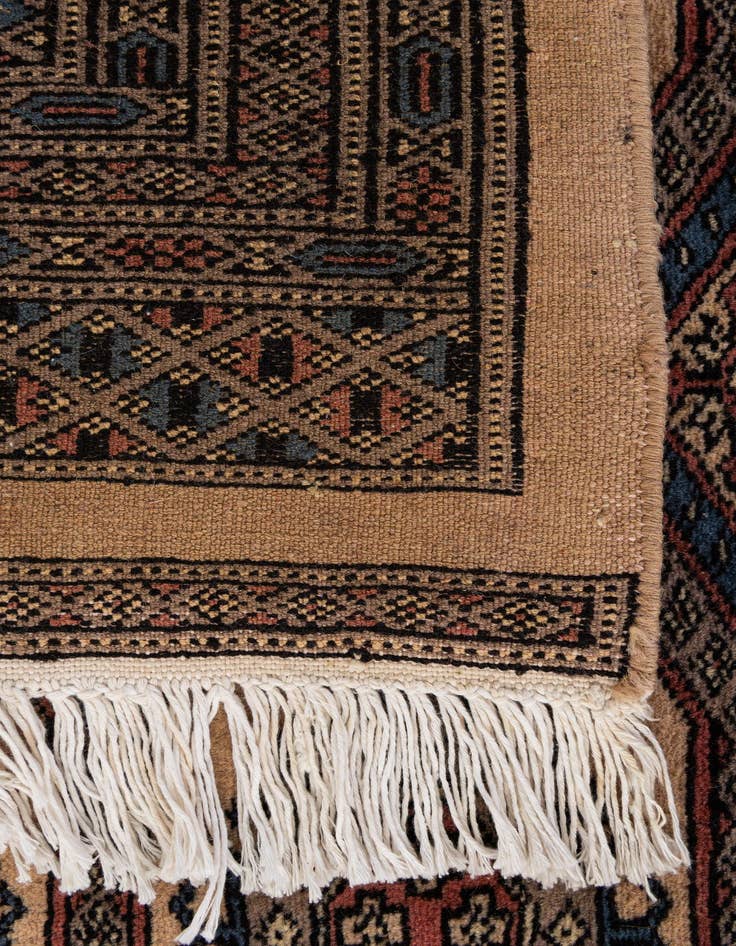 Detail image of  5' 10 x 6' 2  Hand Knotted Bokhara Oriental Wool Round Rug