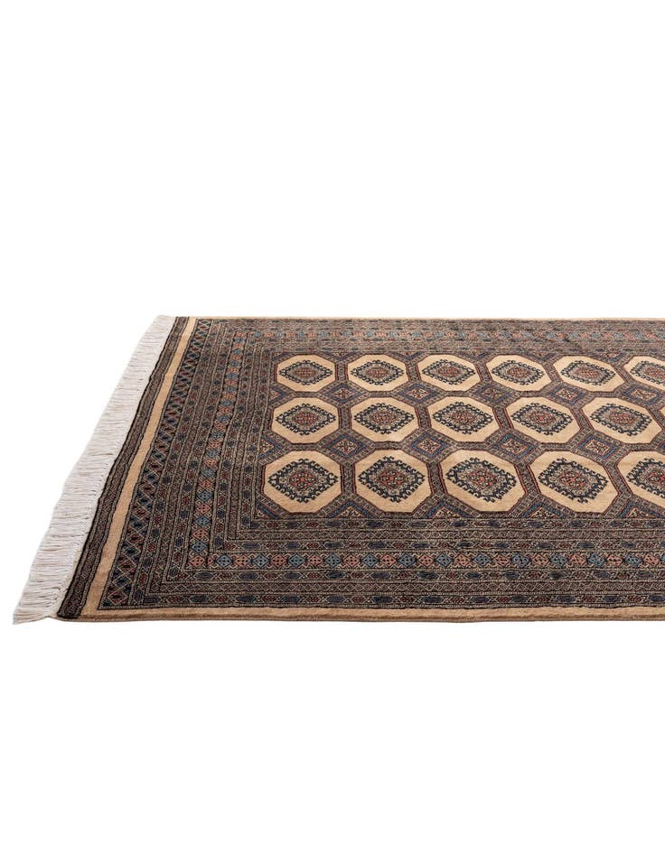 Detail image of  5' 10 x 6' 2  Hand Knotted Bokhara Oriental Wool Round Rug