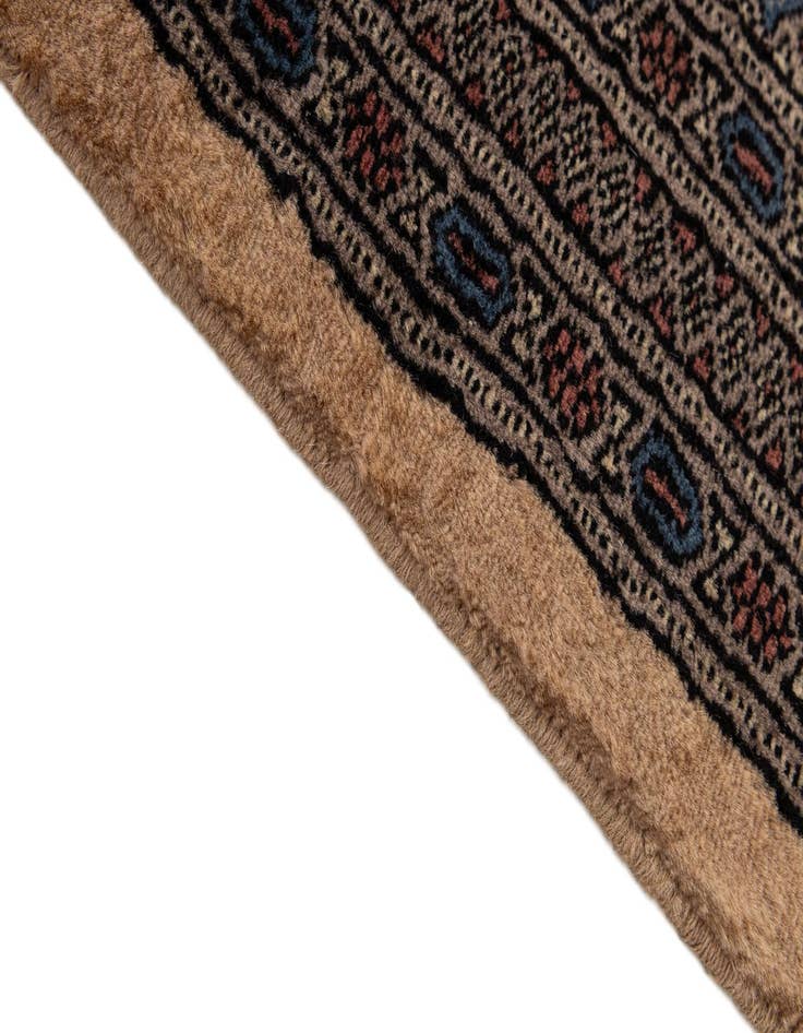 Detail image of  5' 10 x 6' 2  Hand Knotted Bokhara Oriental Wool Round Rug