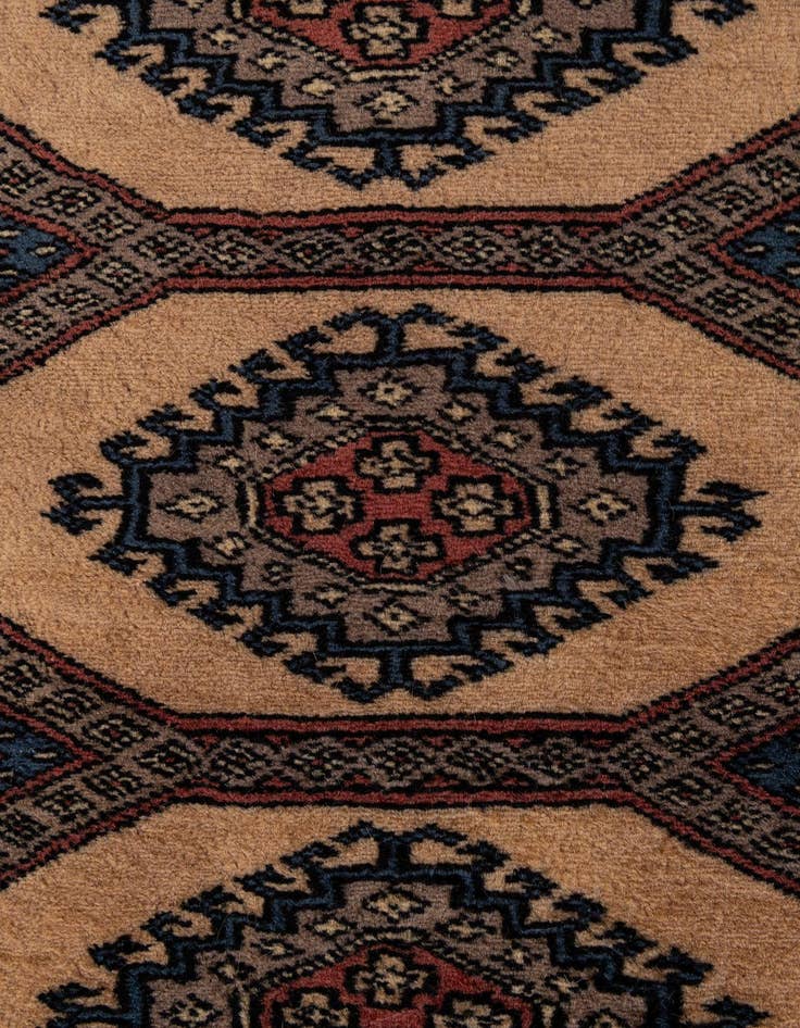 Detail image of  5' 10 x 6' 2  Hand Knotted Bokhara Oriental Wool Round Rug
