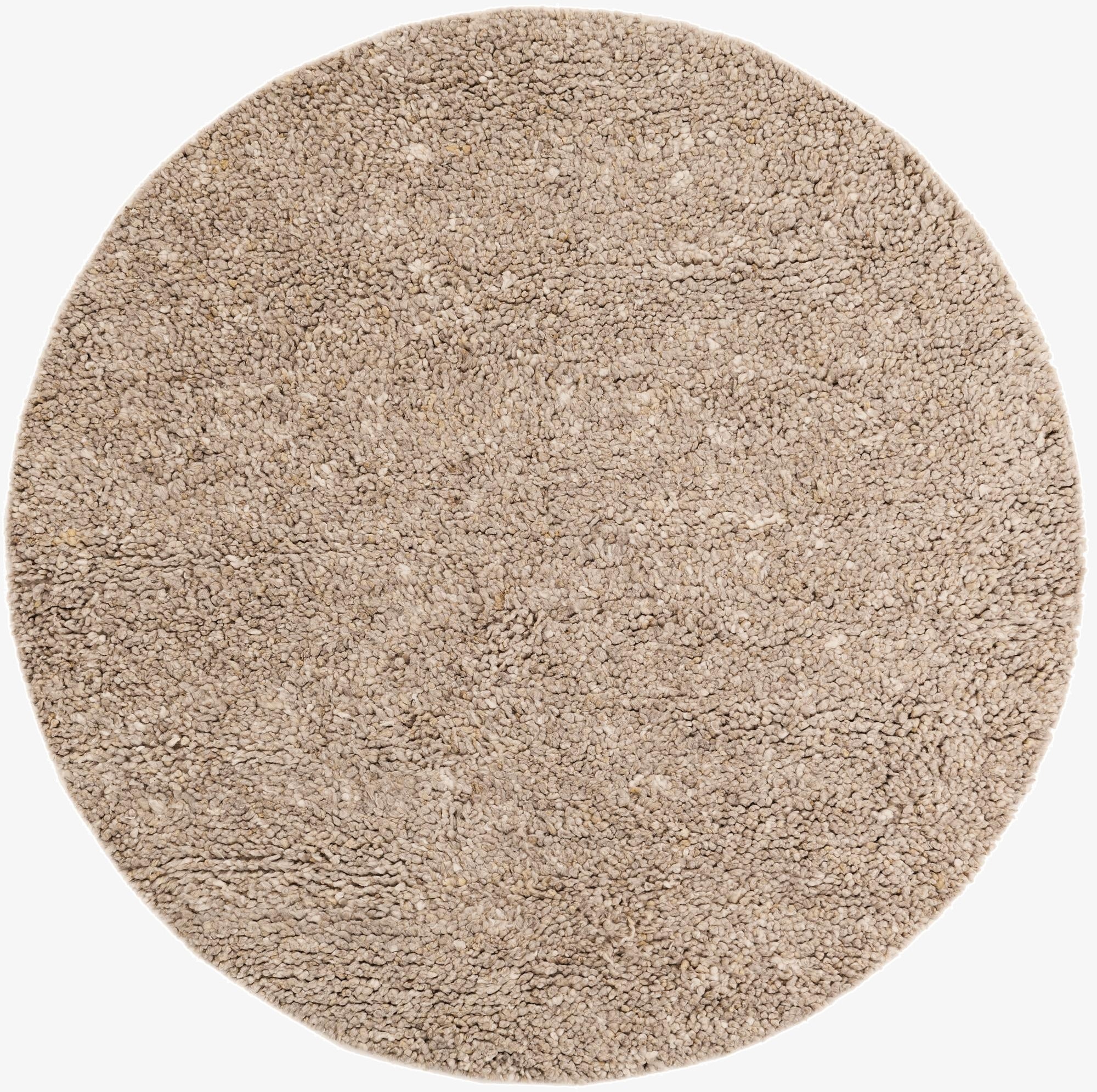  6' 1 x 6' 1  Hand Woven Haka Deluxe Shag Round Rug