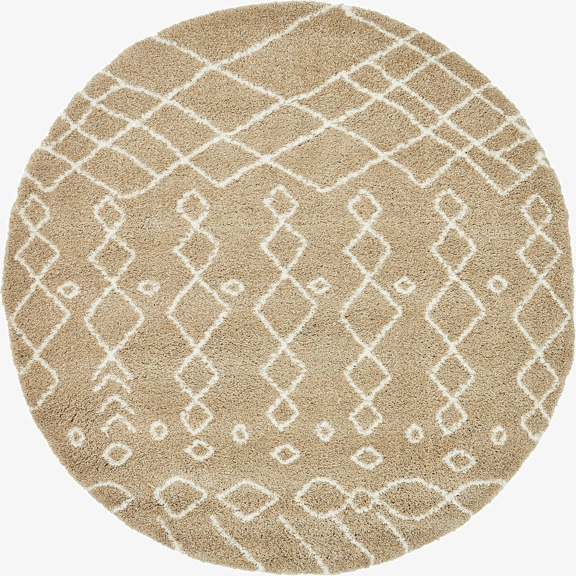  7' 10 x 7' 10 Moroccan Shag Round Rug