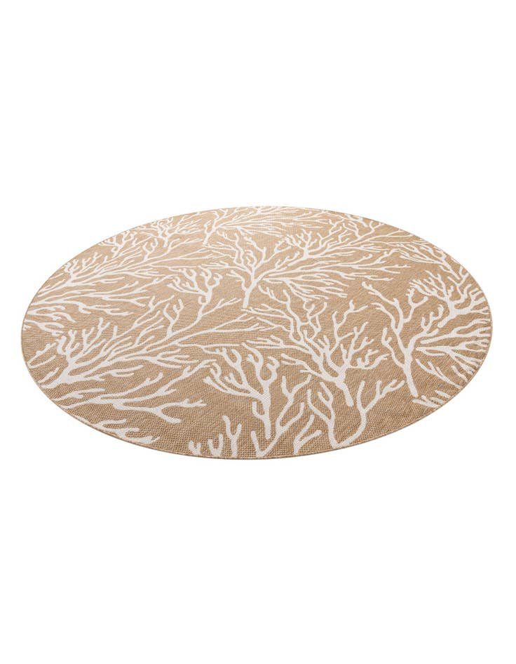 Detail image of  10' x 10'  Washable Coastal Indoor / Outdoor Round Rug